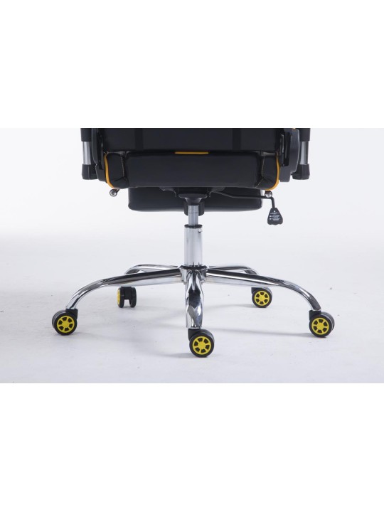 Scaun de birou Racing Limit V2 din piele artificiala cu suport pentru picioare, negru/galben