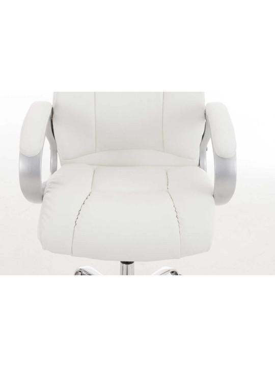 Scaun de birou BIG Apollo imitatie piele V2, alb