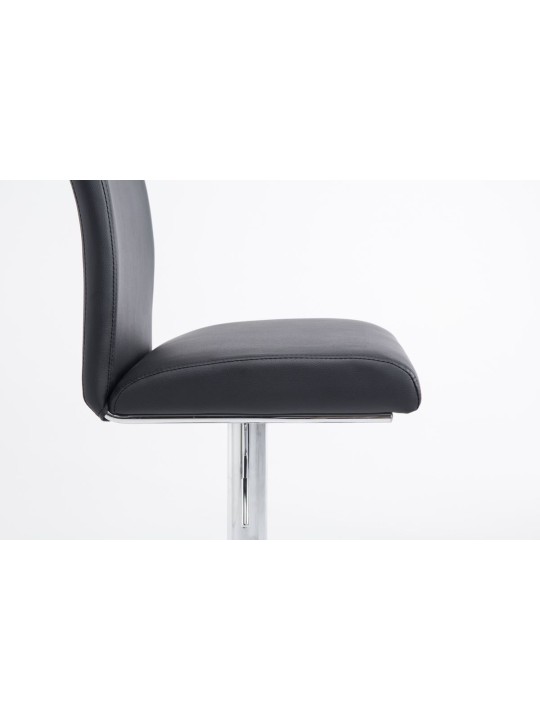 Set 2 scaune de bar Cologne imitatie piele crom, negru