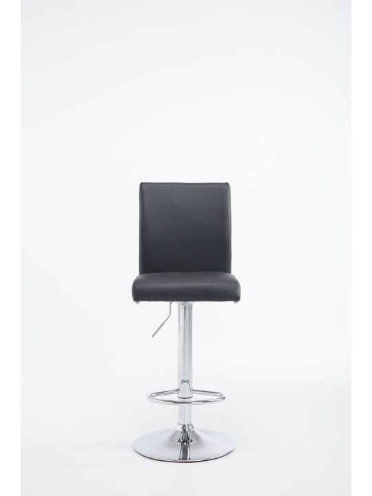 Set 2 scaune de bar Cologne imitatie piele crom, negru