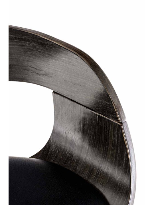 Set 2 scaune de bar Kingston C imitatie piele, negru/gri Set 2 scaune de bar Kingston C imitatie piele, negru/gri