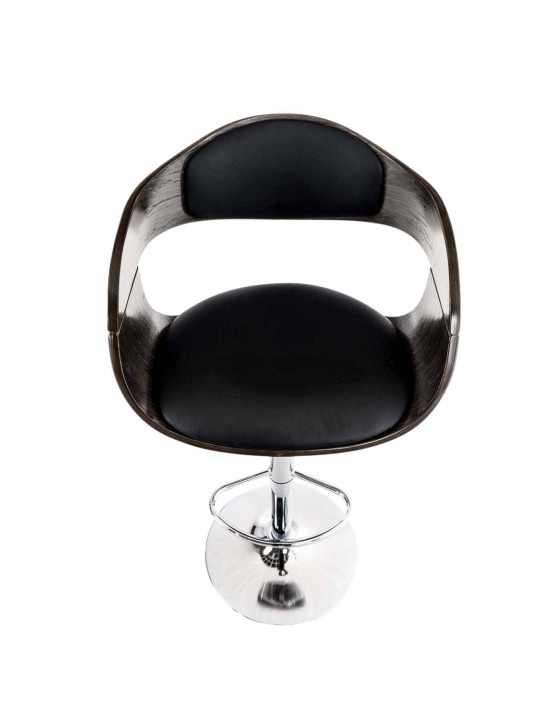 Set 2 scaune de bar Kingston C imitatie piele, negru/gri Set 2 scaune de bar Kingston C imitatie piele, negru/gri