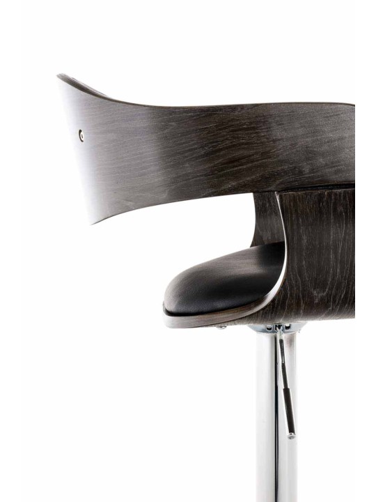 Set 2 scaune de bar Kingston C imitatie piele, negru/gri Set 2 scaune de bar Kingston C imitatie piele, negru/gri