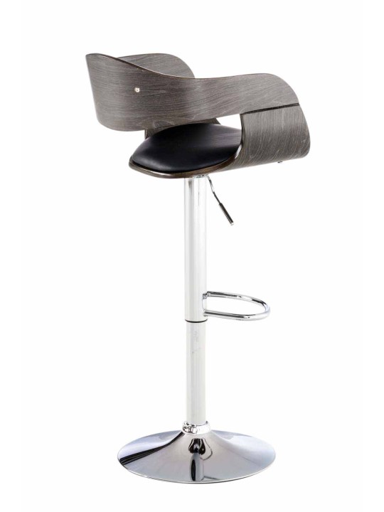 Set 2 scaune de bar Kingston C imitatie piele, negru/gri Set 2 scaune de bar Kingston C imitatie piele, negru/gri