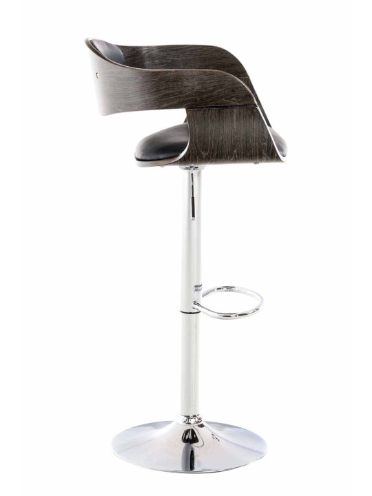 Set 2 scaune de bar Kingston C imitatie piele, negru/gri Set 2 scaune de bar Kingston C imitatie piele, negru/gri