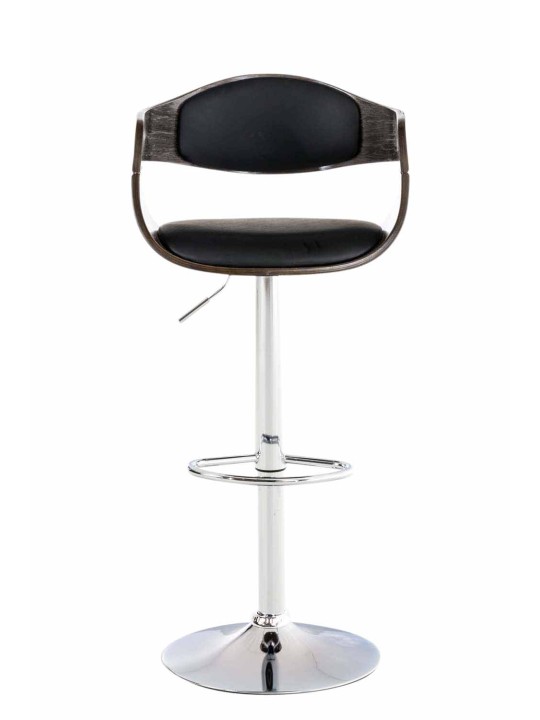 Set 2 scaune de bar Kingston C imitatie piele, negru/gri Set 2 scaune de bar Kingston C imitatie piele, negru/gri