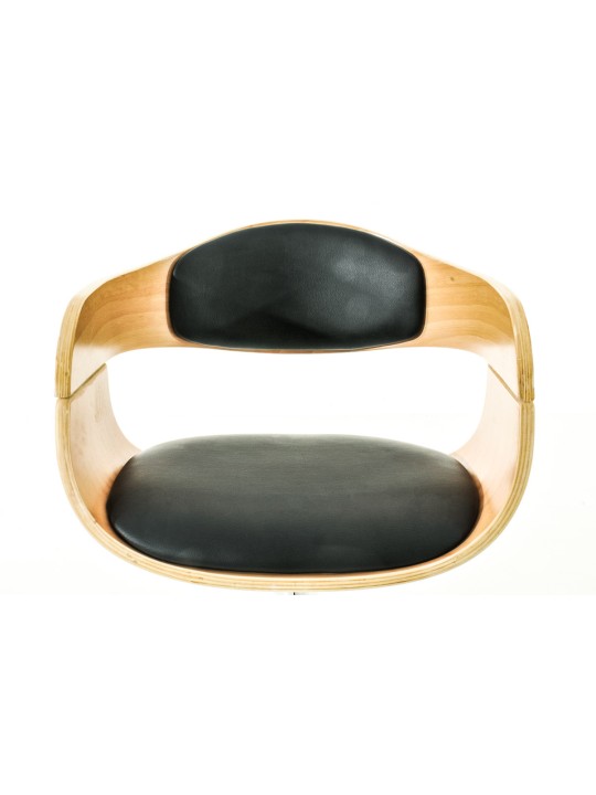 Set 2 scaune de bar Kingston C imitatie piele, natural/negru Set 2 scaune de bar Kingston C imitatie piele, natural/negru