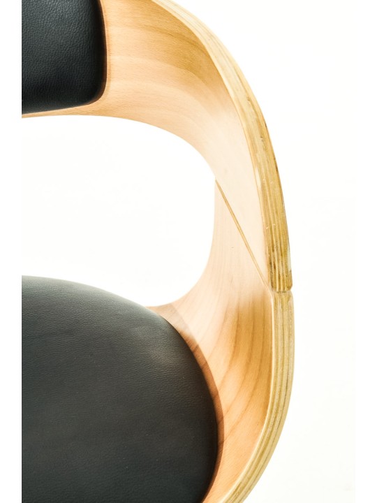 Set 2 scaune de bar Kingston C imitatie piele, natural/negru Set 2 scaune de bar Kingston C imitatie piele, natural/negru