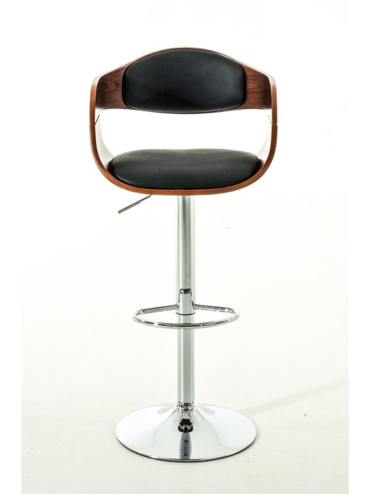 Set 2 scaune de bar Kingston C imitatie piele, nuc/negru Set 2 scaune de bar Kingston C imitatie piele, nuc/negru