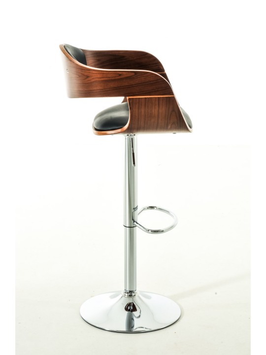 Set 2 scaune de bar Kingston C imitatie piele, nuc/negru Set 2 scaune de bar Kingston C imitatie piele, nuc/negru