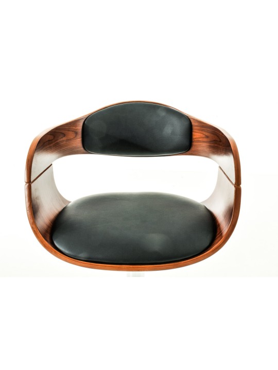 Set 2 scaune de bar Kingston C imitatie piele, nuc/negru Set 2 scaune de bar Kingston C imitatie piele, nuc/negru