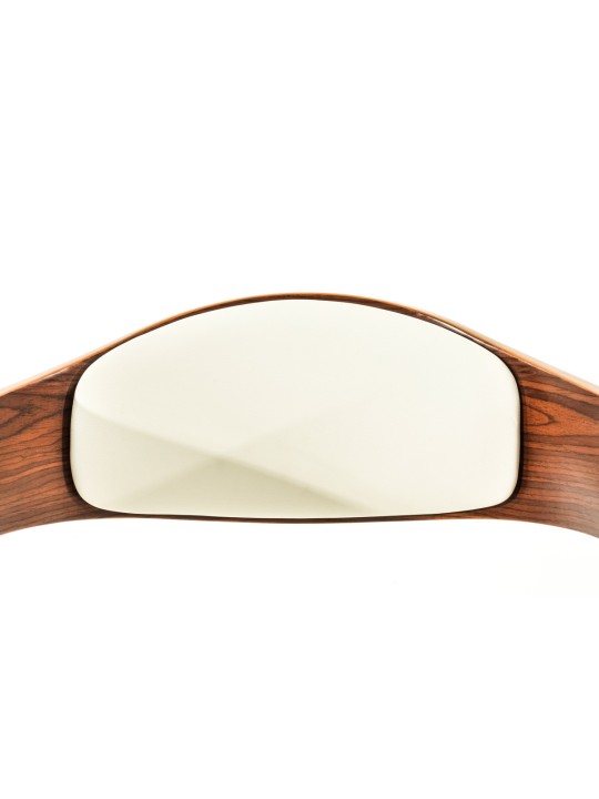 Set 2 scaune de bar Kingston C imitatie piele, nuc/alb