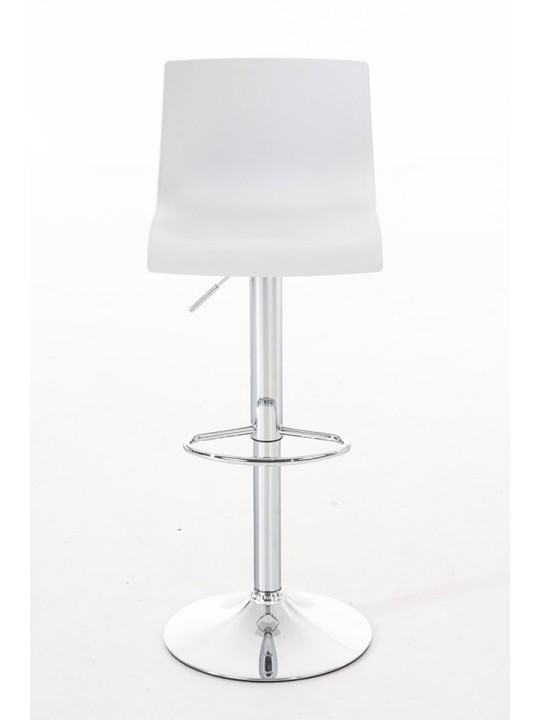 Set 2 scaune de bar Hoover plastic cromat, alb