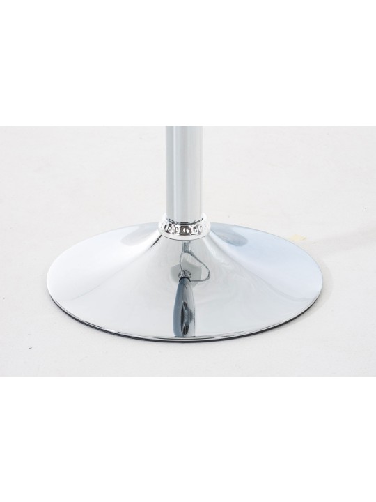 Set 2 scaune de bar Hoover plastic cromat, alb