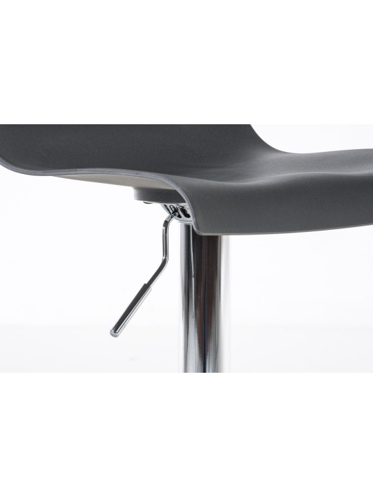 Set 2 scaune de bar Hoover plastic cromat, gri