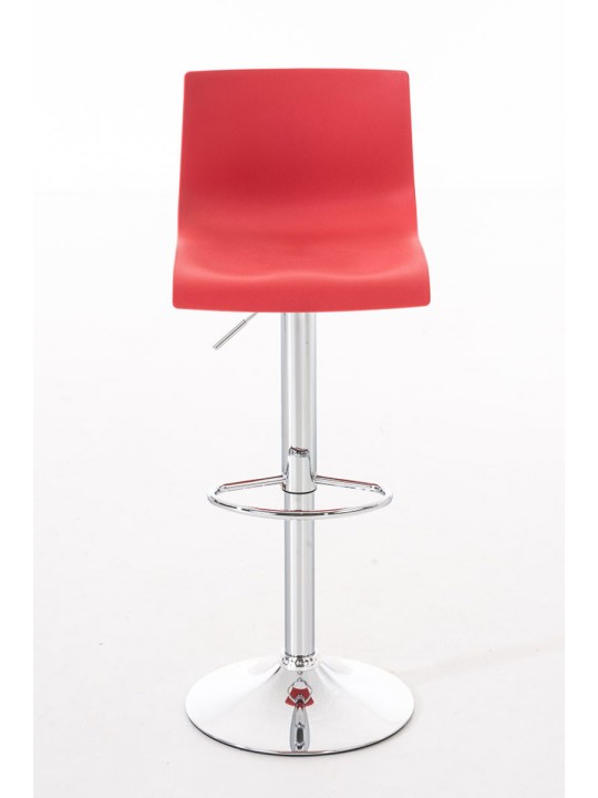 Set 2 scaune de bar Hoover plastic cromat, roșu