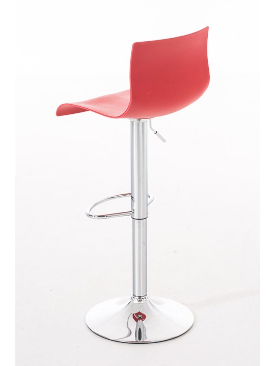 Set 2 scaune de bar Hoover plastic cromat, roșu