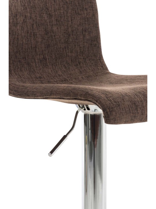 Set 2 scaune de bar Hoover stofa crom, maro
