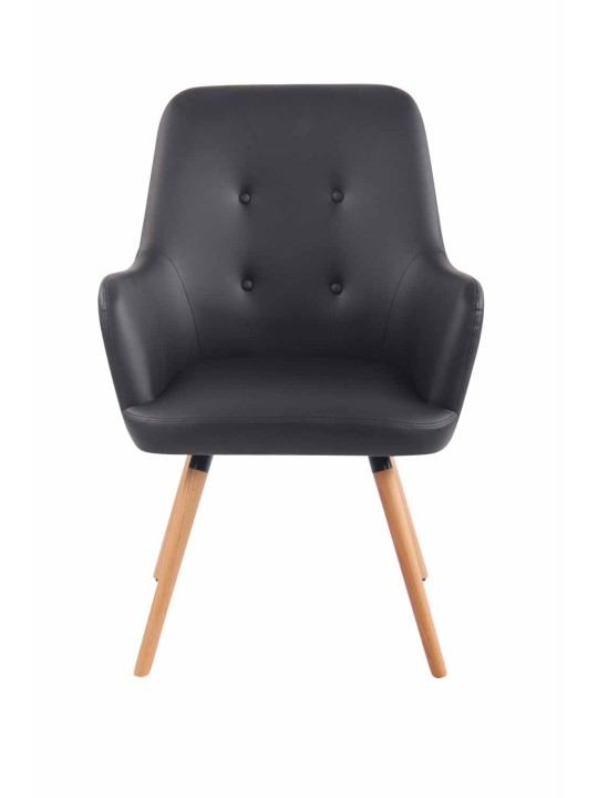 Sezlong Aarhus imitatie piele naturala, negru