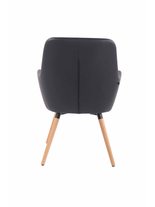 Sezlong Aarhus imitatie piele naturala, negru