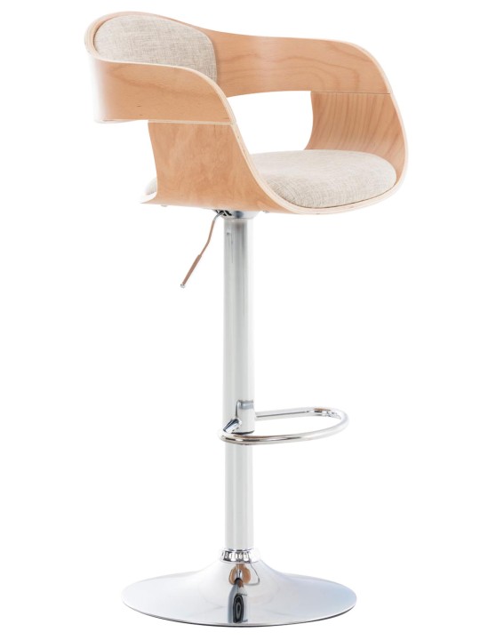 Scaun de bar Kingston C stofa, natural/crem