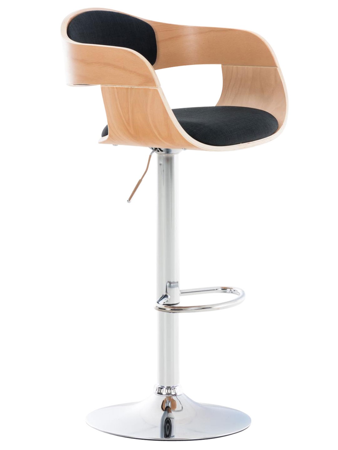 Scaun de bar Kingston C stofa, natural/negru