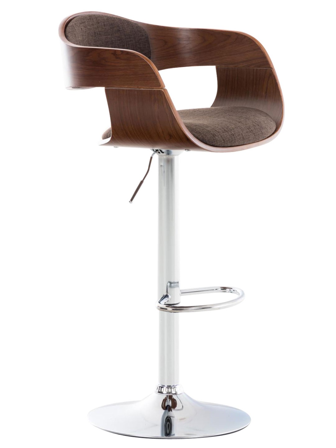 Scaun de bar Kingston C stofa, nuc/maro