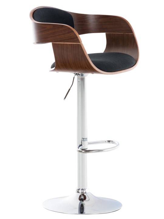 Scaun de bar Kingston C stofa, nuc/negru