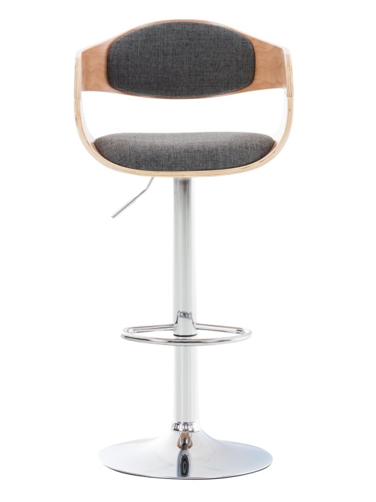 Scaun de bar Kingston C stofa, natural/gri deschis