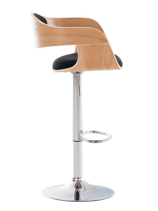 Scaun de bar Kingston C stofa, natural/negru