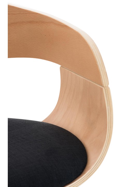 Scaun de bar Kingston C stofa, natural/negru