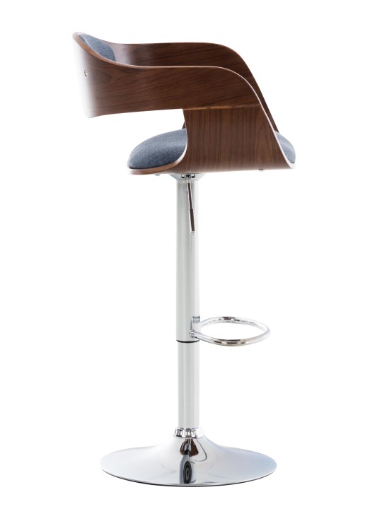 Scaun de bar Kingston C stofa, nuc/albastru