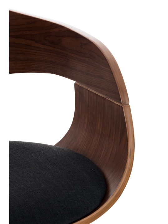 Scaun de bar Kingston C stofa, nuc/negru