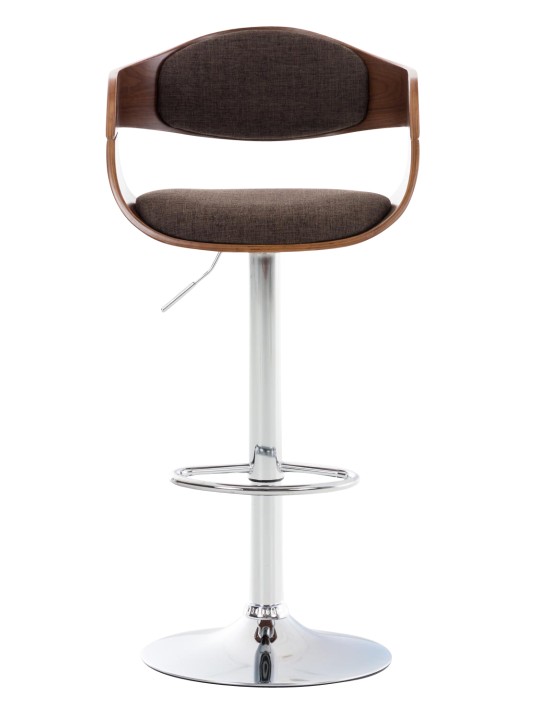 Scaun de bar Kingston C stofa, nuc/maro