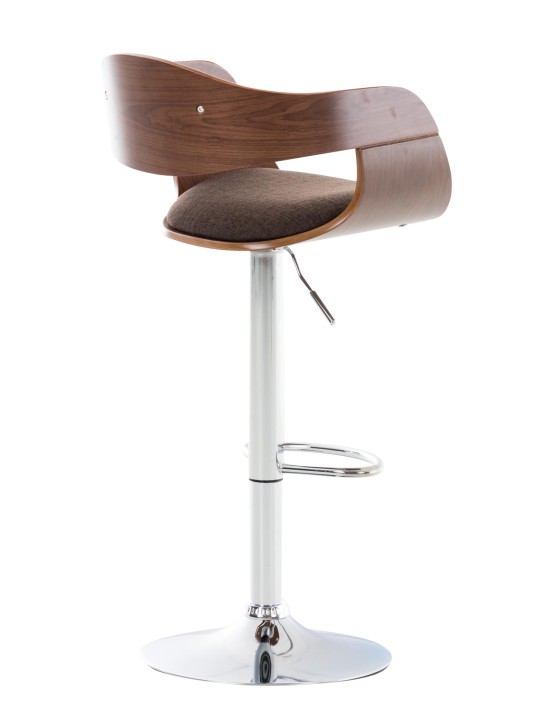 Scaun de bar Kingston C stofa, nuc/maro