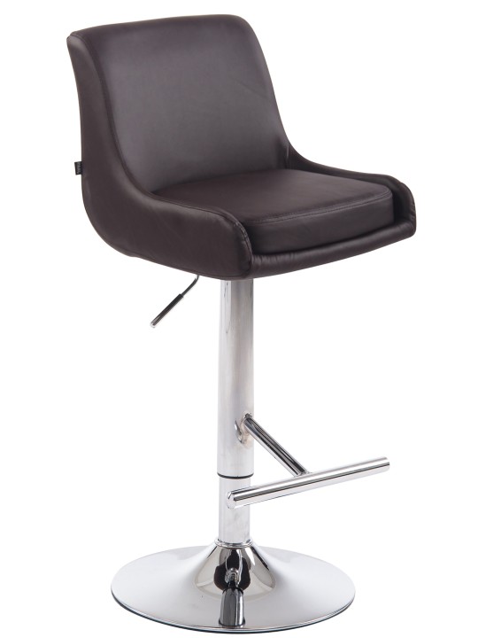 Scaun de bar Club imitatie piele C, maro
