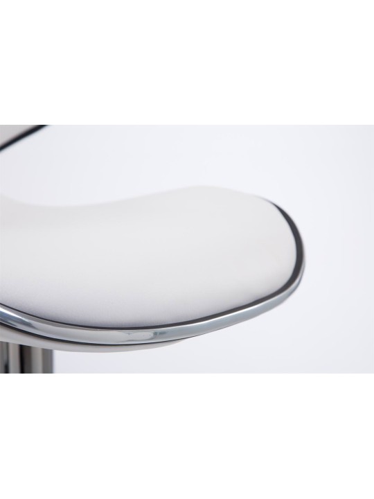 Set 2 taburete de bar Las Vegas V2 imitatie piele crom, alb Set 2 taburete de bar Las Vegas V2 imitatie piele crom, alb