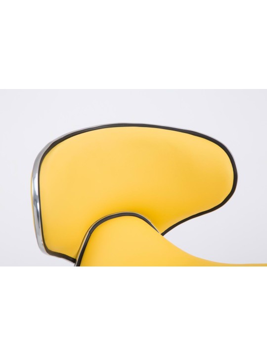 Set 2 taburete de bar Las Vegas V2 imitatie piele crom, galben Set 2 taburete de bar Las Vegas V2 imitatie piele crom, galben