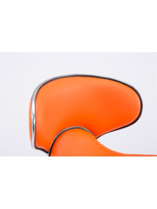 Set 2 taburete de bar Las Vegas V2 imitatie piele crom, portocaliu