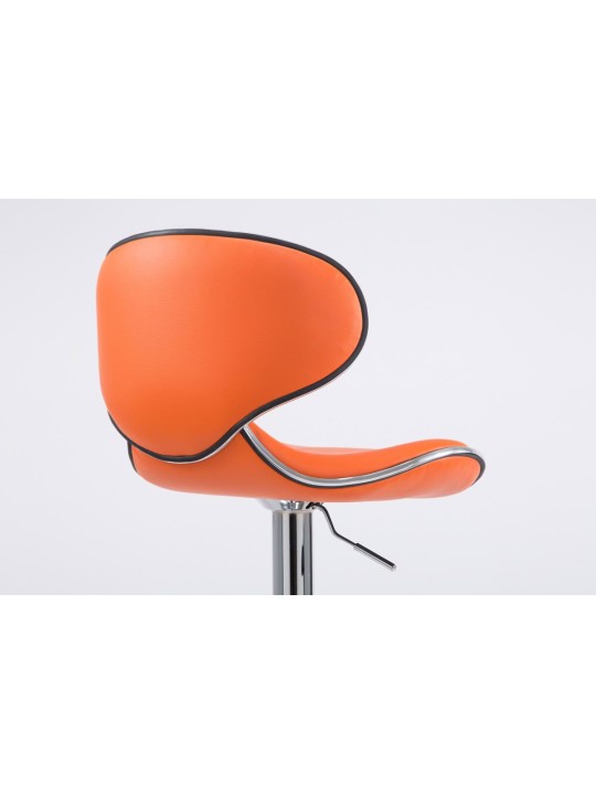 Set 2 taburete de bar Las Vegas V2 imitatie piele crom, portocaliu