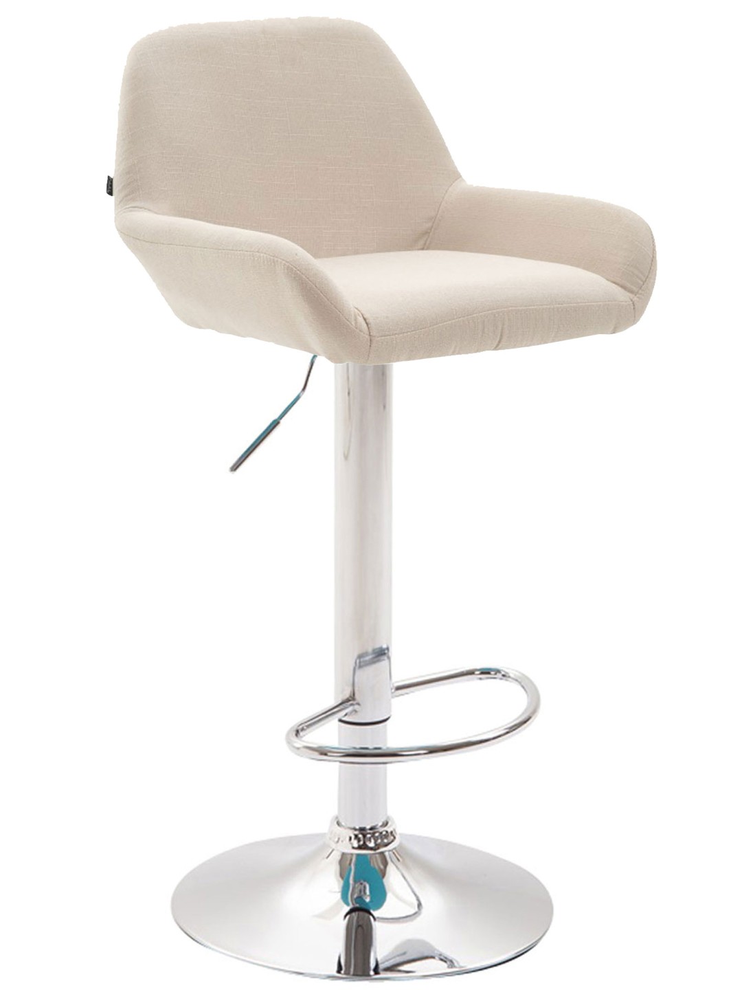 Scaun de bar Braga stofa crom, crem