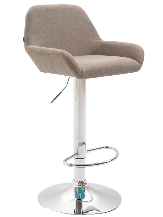 Scaun de bar Braga stofa crom, taupe