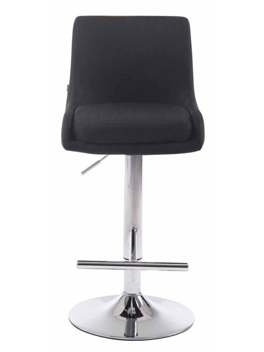 Set 2 scaune de bar Club Fabric Cromat, negru