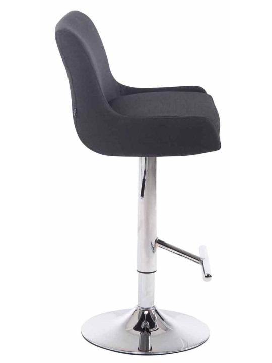 Set 2 scaune de bar Club Fabric Cromat, negru