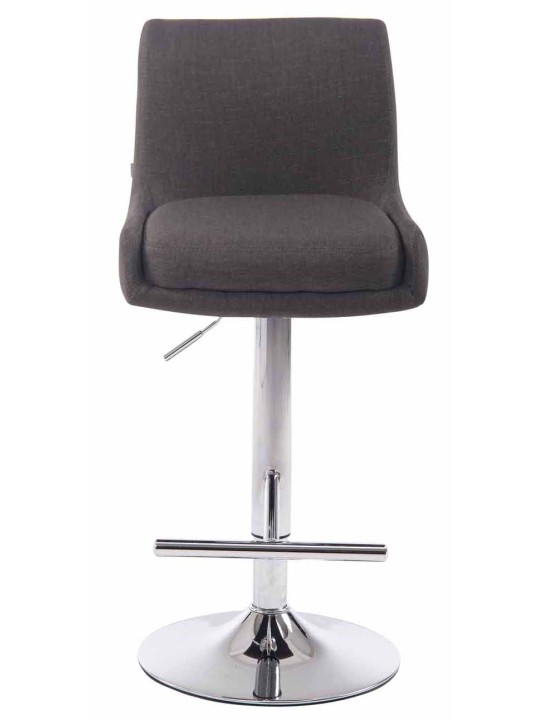 Set 2 scaune de bar Club Fabric Cromat, gri închis