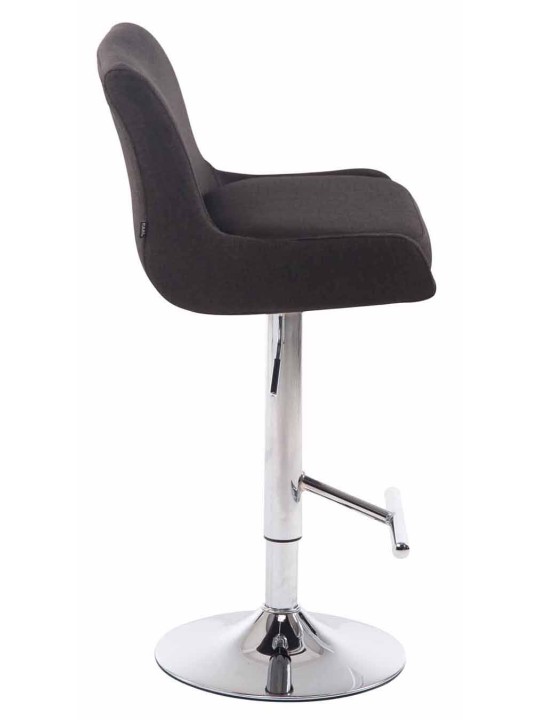 Set 2 scaune de bar Club Fabric Cromat, gri închis