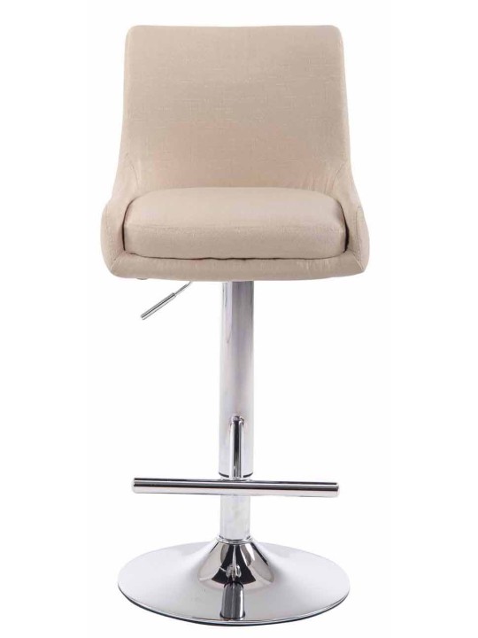 Set 2 scaune de bar Club Fabric Cromat, crem Set 2 scaune de bar Club Fabric Cromat, crem