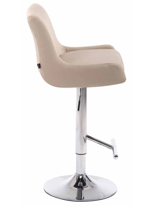 Set 2 scaune de bar Club Fabric Cromat, crem Set 2 scaune de bar Club Fabric Cromat, crem