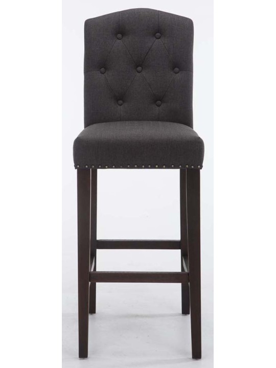 Set 2 scaune de bar Louise stofa antic, gri închis