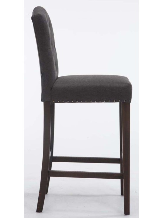 Set 2 scaune de bar Louise stofa antic, gri închis